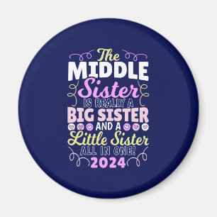 Aimant Middle Sister 2024 - une grande et petite soeur