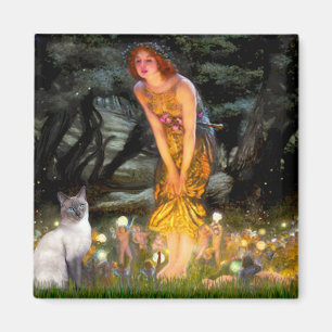 Aimant MidEve - Chat siamois bleu point