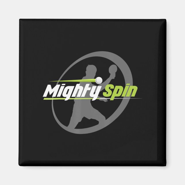 Aimant Mighty Spin Ping Pong Tee Cool de tennis de table (Devant)