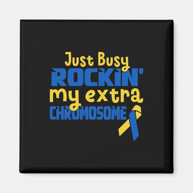 Aimant Mignon berçant mon chromosome supplémentaire Syndr (Devant)