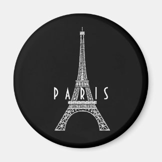Aimant Mignon blanc France Paris tour Eiffel