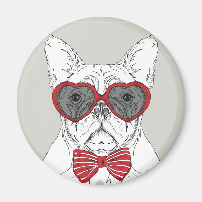 Aimant mignon Bulldog (Devant)