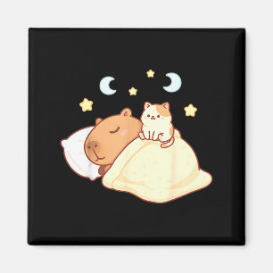Aimant Mignon Capybara Kawaii Pyjama de Sommeil Sleepybar
