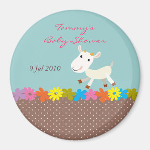 Aimant mignon de baby shower de chèvre -