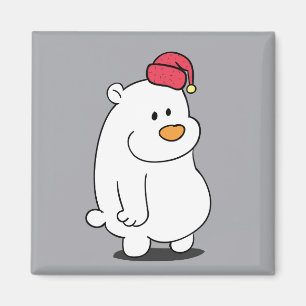 Aimant mignon de bande dessinée d'ours blanc