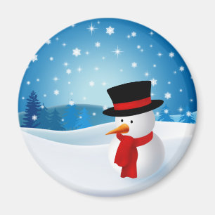 Aimant mignon de bonhomme de neige
