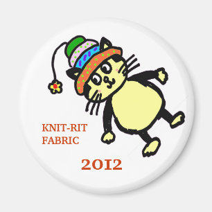 Aimant mignon de chat - blanc