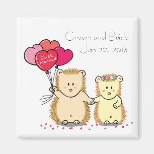 Aimant mignon de faveur de mariage de couples de
