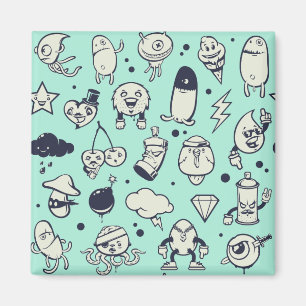 Aimant mignon de personnage de dessin animé