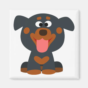 Aimant mignon de rottweiler de bébé de bande