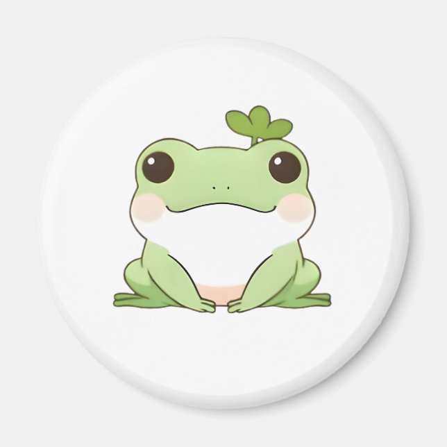 Aimant Mignon Dessin Simple de Grenouille Chibi Kawaii de (Devant)