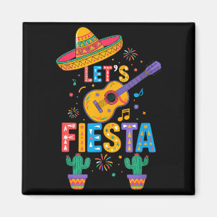 Aimant Mignon Fiesta Cactus Guitare Fête Mexicaine Cinco