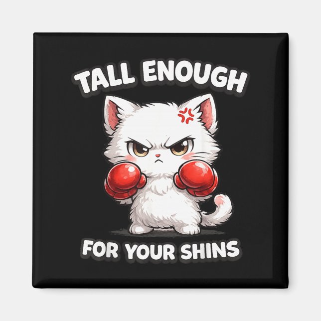 Aimant Mignon Gants de Boxe de Chat Enragé Drôle Sarcasti (Devant)