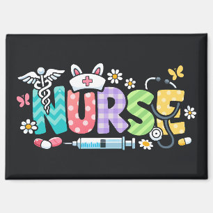 Aimant Mignon infirmière de Pâques humour médical