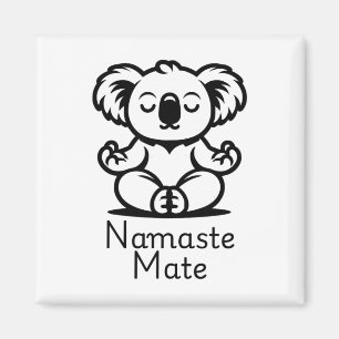 Aimant Mignon koala australien méditant en position de yo