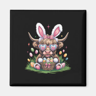 Aimant Mignon lapin de Pâques design vache amateur de vac