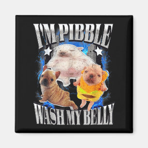 Aimant Mignon Memes de Bouledogue Drôle Je Suis Bble Lave