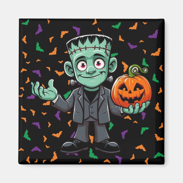 Aimant Mignon, monstre du dessin animé Frankenstein (Devant)