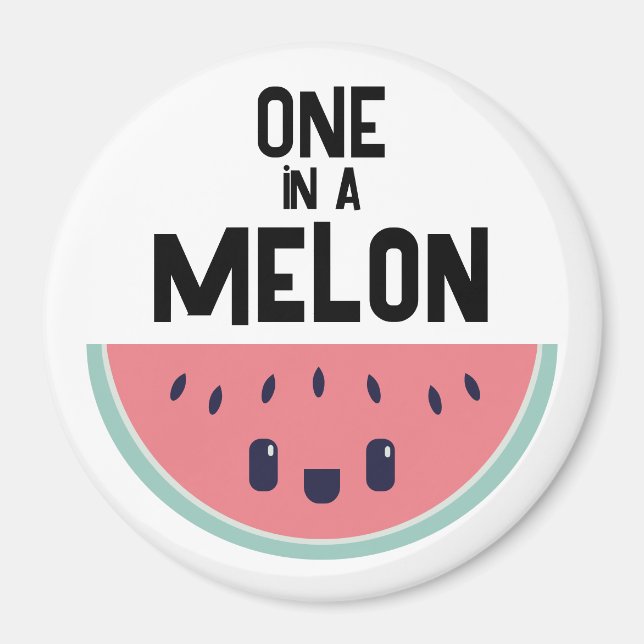 Aimant Mignon One In A Melon Pastèque (Devant)