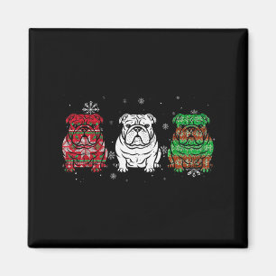 Aimant Mignon Trois Noël Bouledogue Anglais Pour Femmes H