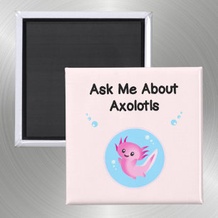 Aimant mignon violet me demander Axolotls Salamander