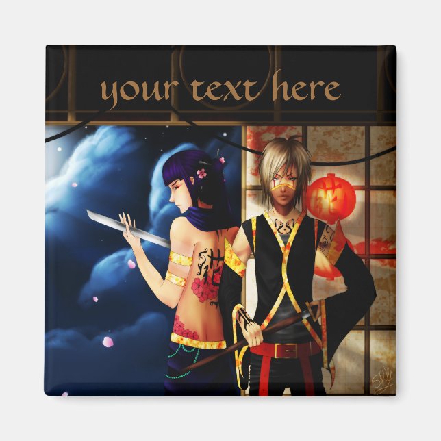 Aimant mignonette anime imaginaire garçons de cauchemars  (Devant)