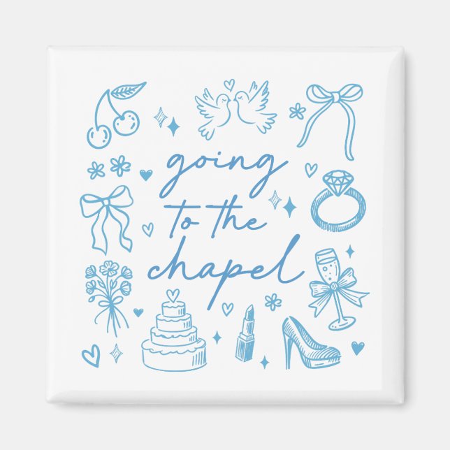 Aimant Mignonne Aller À La Mariée De Chapelle Engagé Bach (Devant)