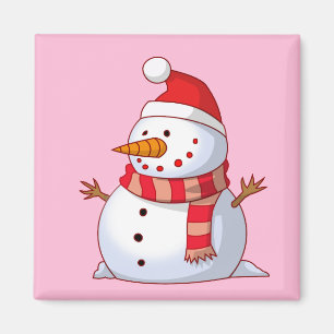 Aimant Mignonne bonhomme de neige de Noël