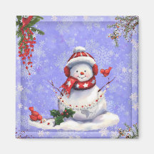Mignonne bonhomme de neige et amis de Noël