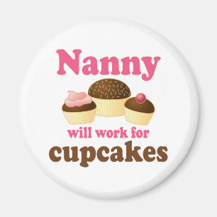 Aimant Mignonne Chocolat Cupcake Occupation Nounou