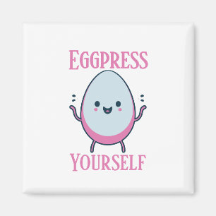 Aimant Mignonne "Eggpress Yself" Amant De Pun Drôle