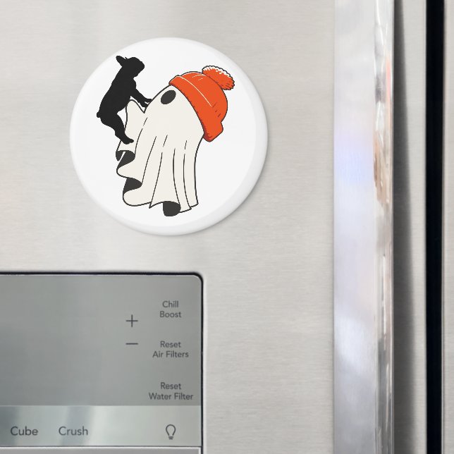 Aimant Mignonne Fantôme Français Bulldog Lover (In situ (réfrigérateur))