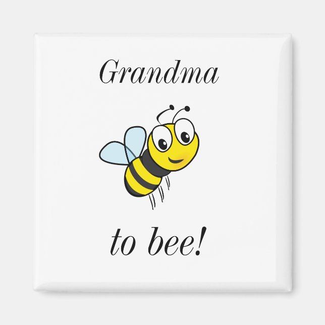 Aimant Mignonne grand-mère aimantée par les abeilles (Devant)
