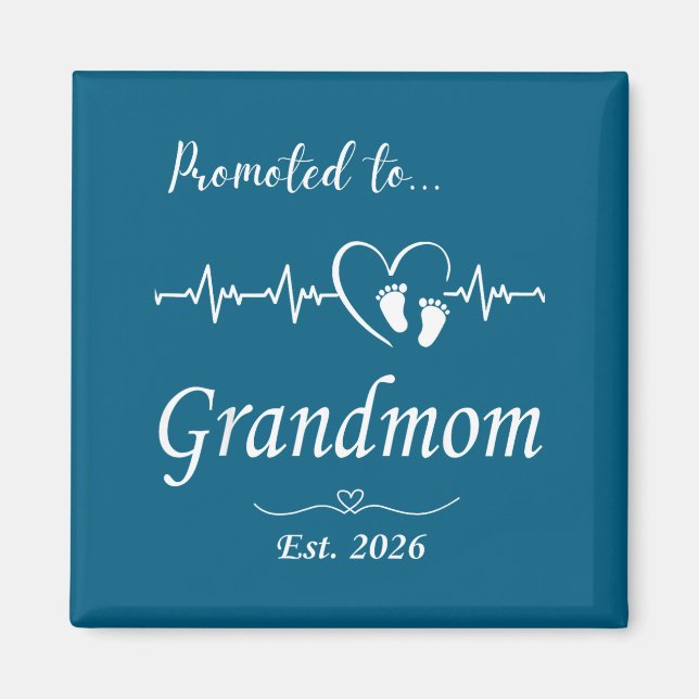 Aimant Mignonne Grand-mère promue Est Annonce de bébé (Devant)