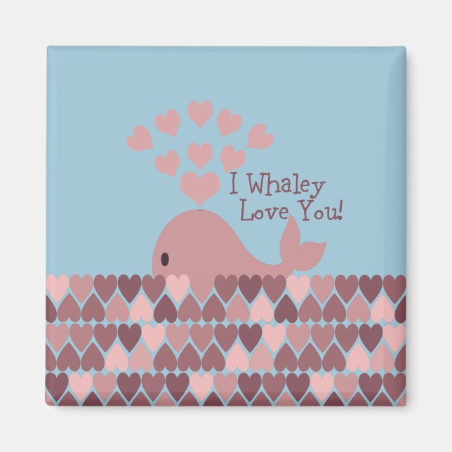 Aimant Mignonne I whaley Love You! design (Devant)