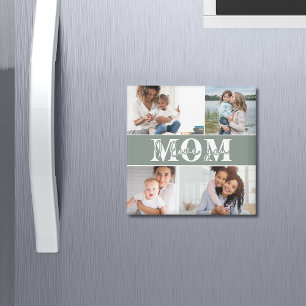 Aimant Mignonne JE T'AIME MOM Fête des Mères Photo