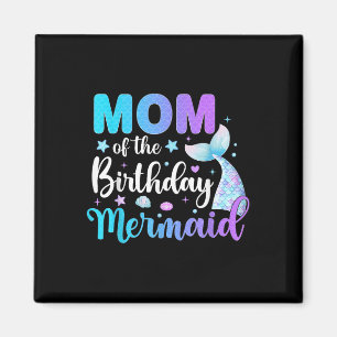 Aimant Mignonne Maman De L'Anniversaire Famille De Sirène