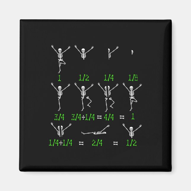 Aimant Mignonne Math Enseignant équation Squelette Étudia (Devant)