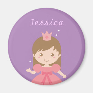 Aimant Mignonne Princesse, rose pour les petites filles