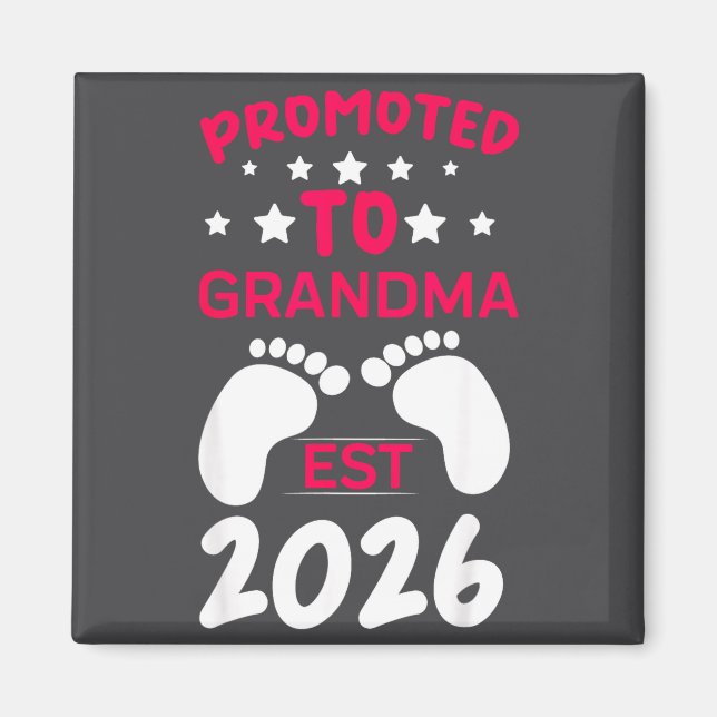 Aimant Mignonne promue grand-mère 2026 Première fois gran (Devant)