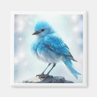 Aimant *~* Mignonne Whimsical Détails Oiseau Bleu AP54 Ar