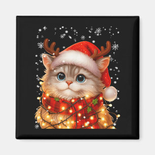 Aimant Mignonnes Pantalon de Pyjama Graphique Chat Noël X