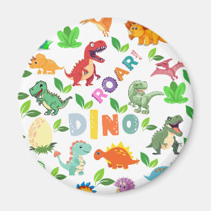 Aimant Mignonnes sortes de Dinosaures sans joint