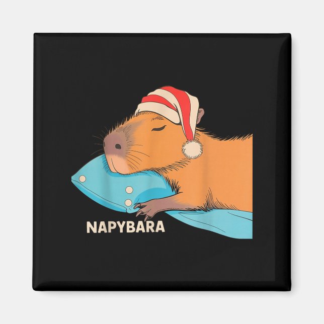 Aimant Mignons Capybara Napybara Pyjama Garçons Filles K (Devant)