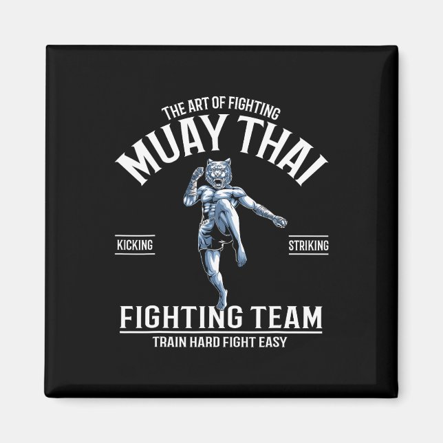 Aimant Mignons licornes Muay Thai boxe thaïlandaise et ki (Devant)