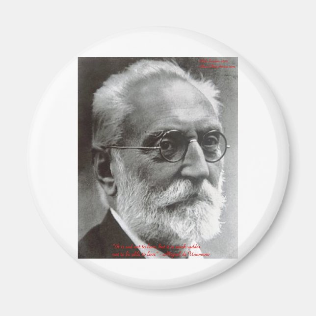 Aimant Miguel de Unamuno Citation sur la capacité d'aimer (Devant)