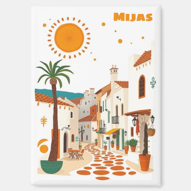 Aimant Mijas espagne vacances souvenir méditerranéen (Recto)