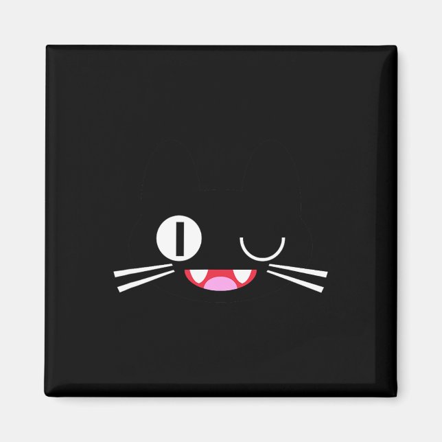 Aimant Miko Kuta Neko Chat Cosplay Glitch Jeu Vidéo Techs (Devant)