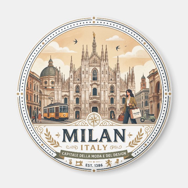 Aimant Milan Italie (Devant)