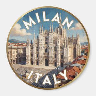 Aimant Milan Italie Scène de Ville Historique ☀️